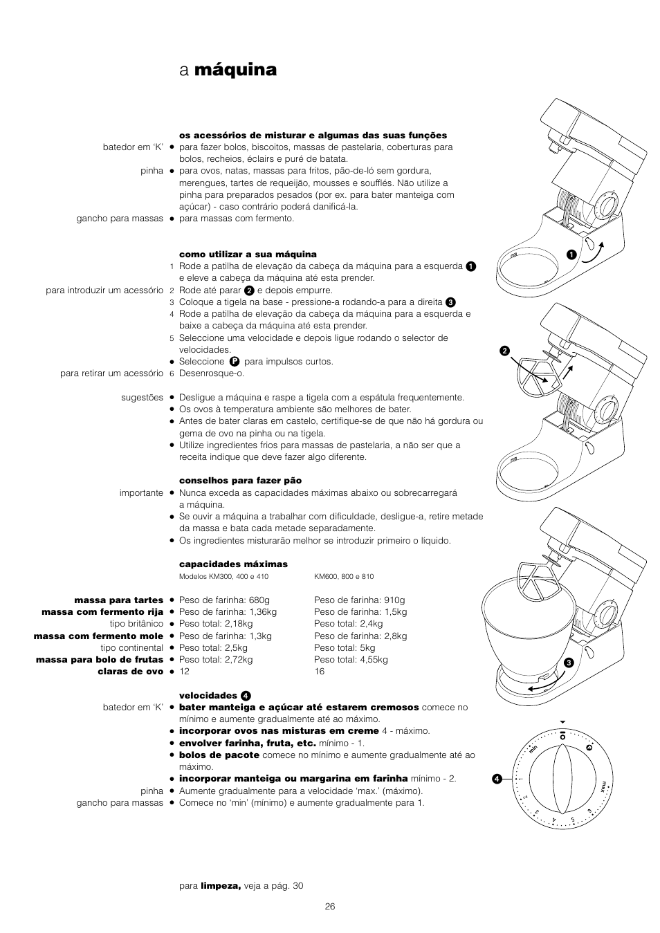 A máquina | Kenwood Chef KM400 series User Manual | Page 28 / 43