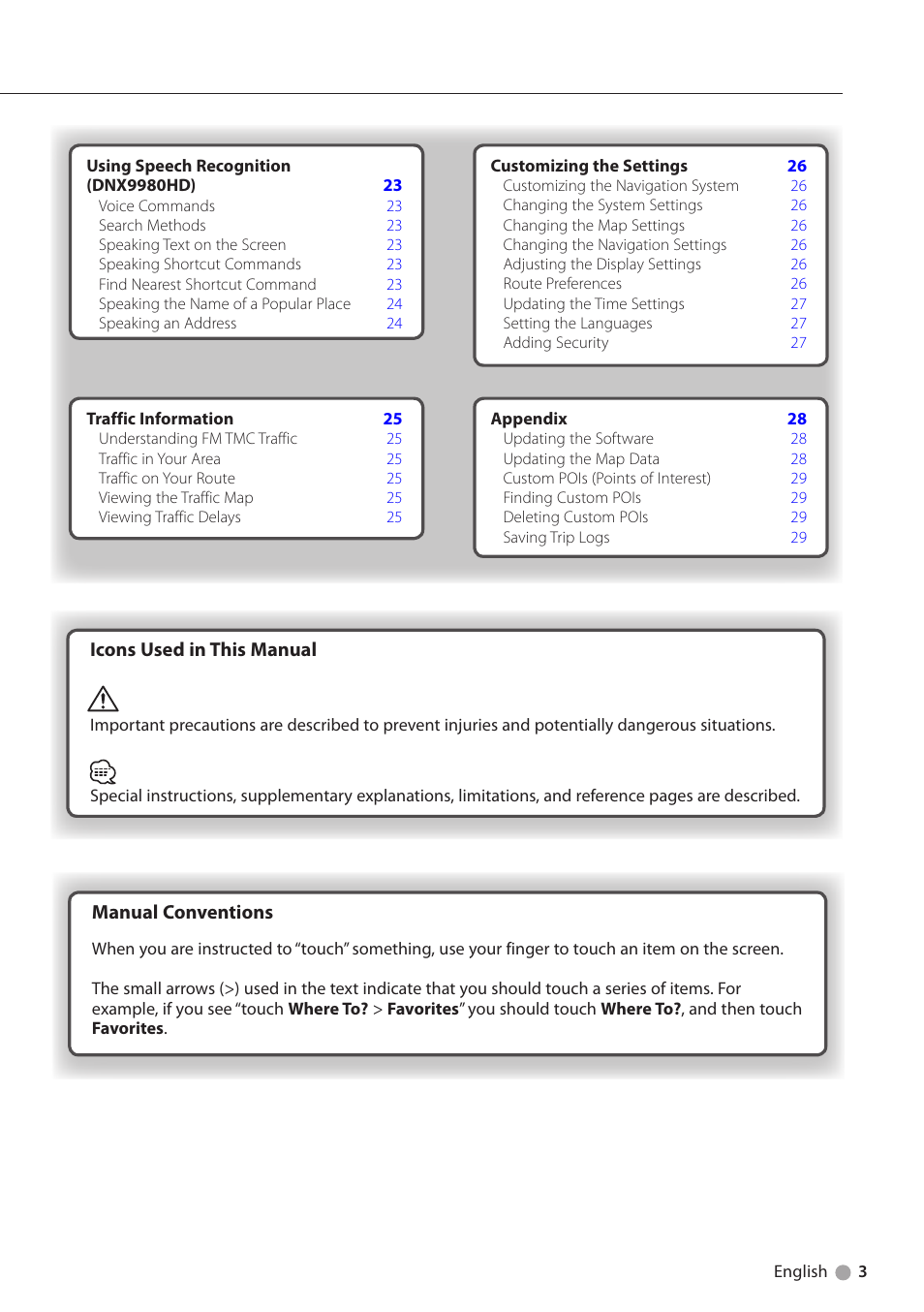 Kenwood DNX6180 User Manual | Page 3 / 96