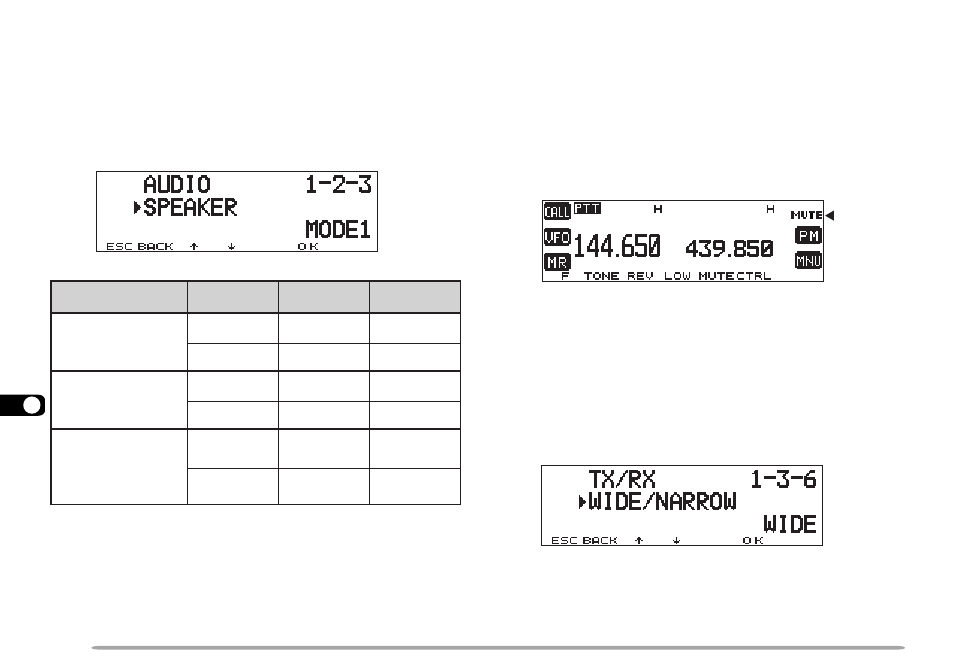 Speaker mute, Changing tx/rx deviation (tm-d700e only), Changing speaker configurations | Kenwood TM-D700A User Manual | Page 78 / 99