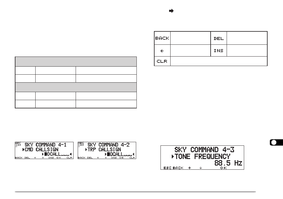 Programming call signs, Programming a tone frequency | Kenwood TM-D700A User Manual | Page 85 / 99