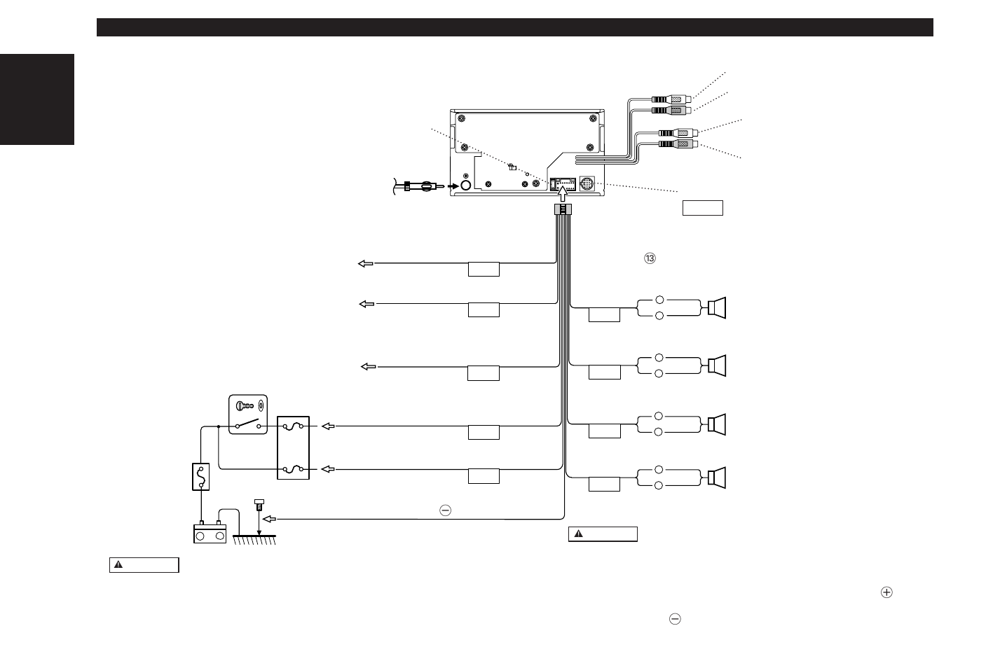 Connecting wires to terminals, English | Kenwood DPX-4010 User Manual | Page 30 / 38