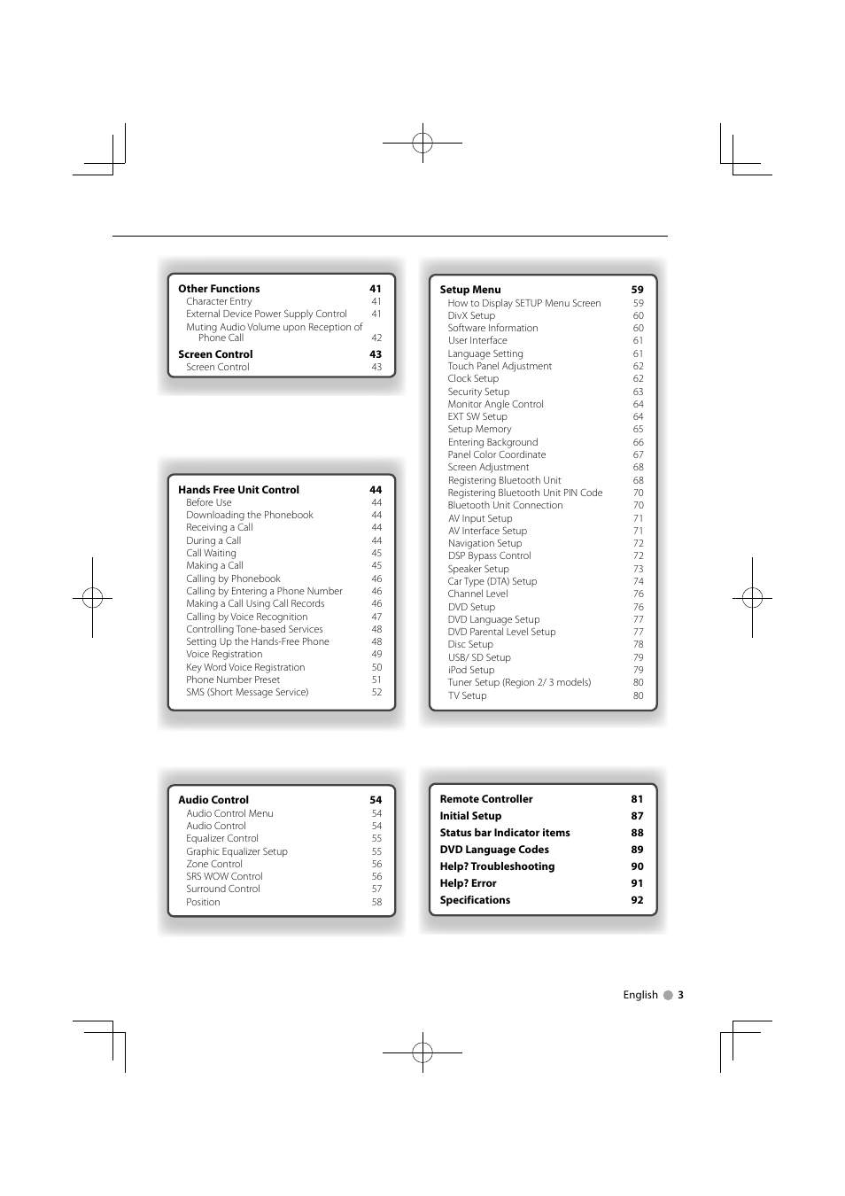 Kenwood DDX8034BTM User Manual | Page 3 / 96