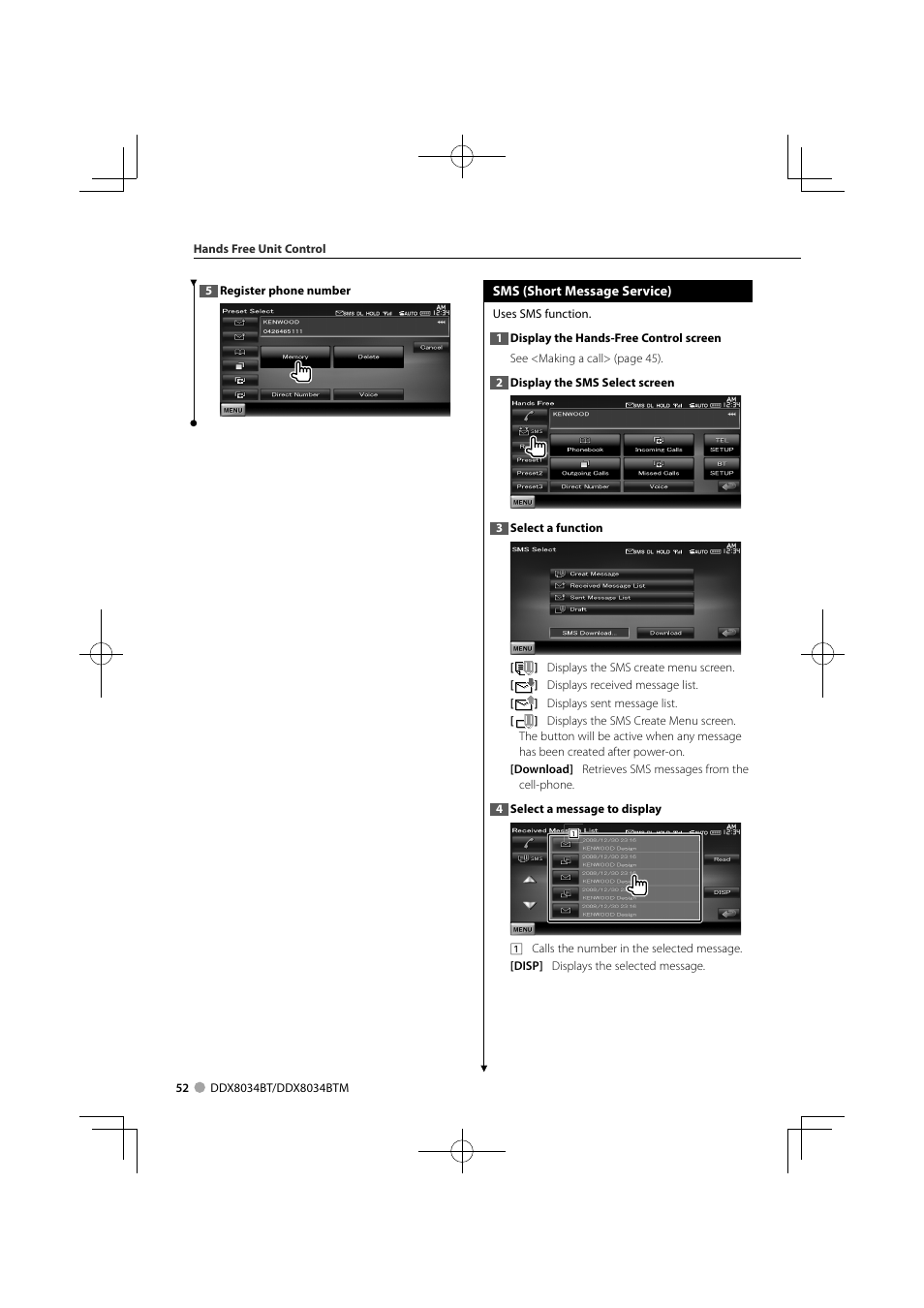 Kenwood DDX8034BTM User Manual | Page 52 / 96