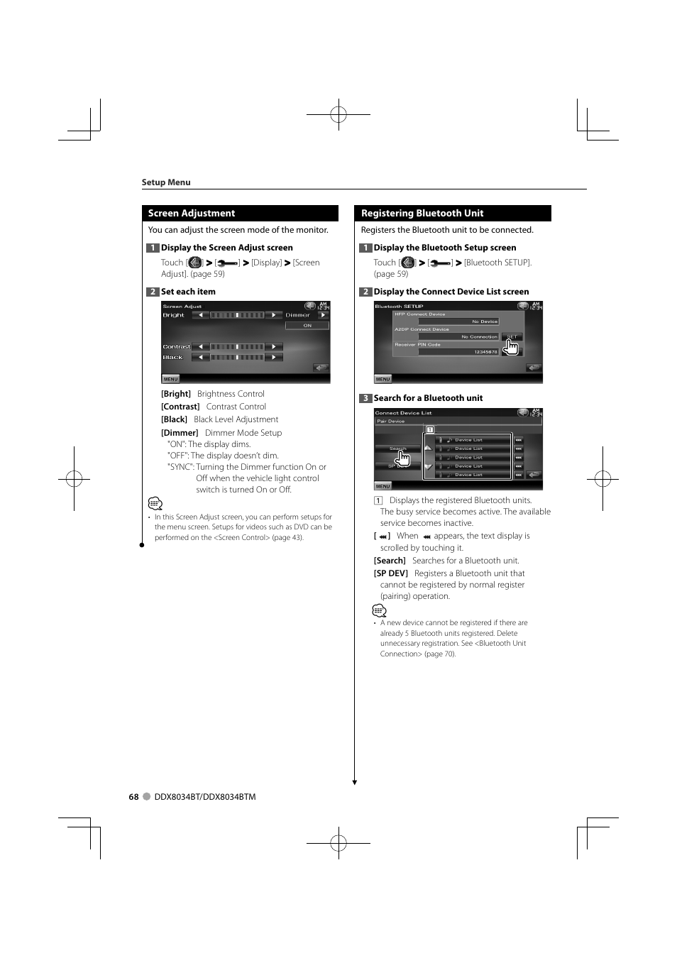 Kenwood DDX8034BTM User Manual | Page 68 / 96