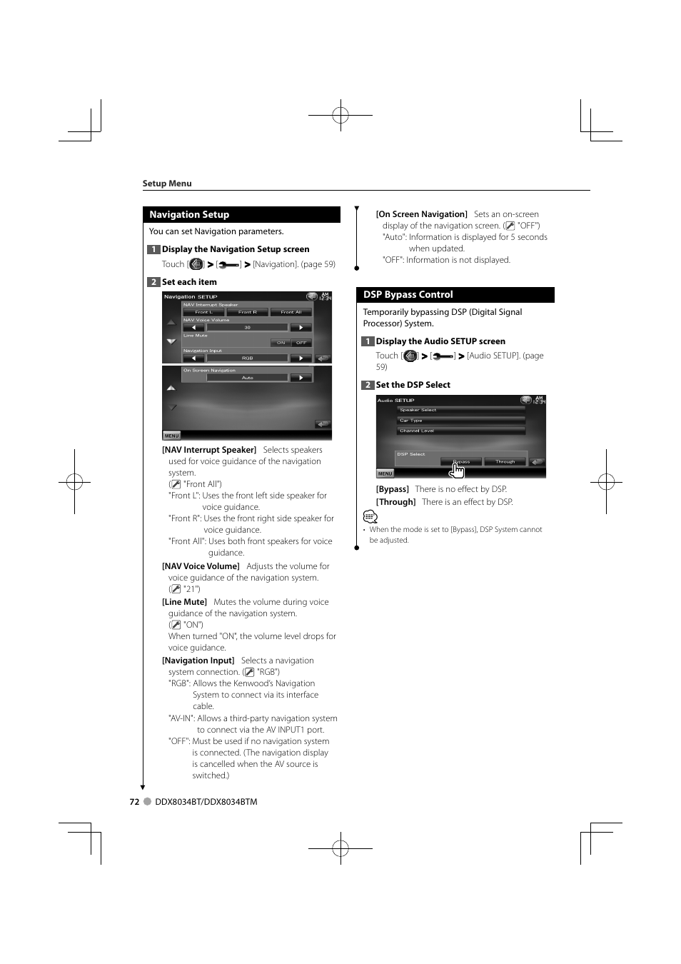 Kenwood DDX8034BTM User Manual | Page 72 / 96