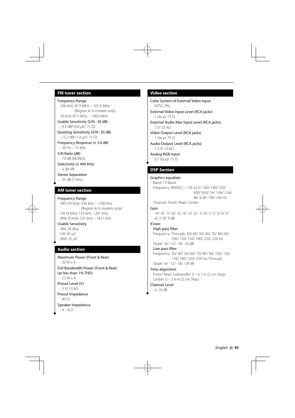 Kenwood DDX8034BTM User Manual | Page 93 / 96