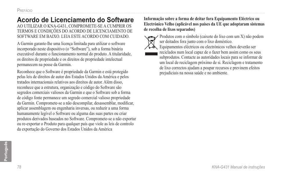 Acordo de licenciamento do software | Kenwood KNA-G431 User Manual | Page 84 / 120