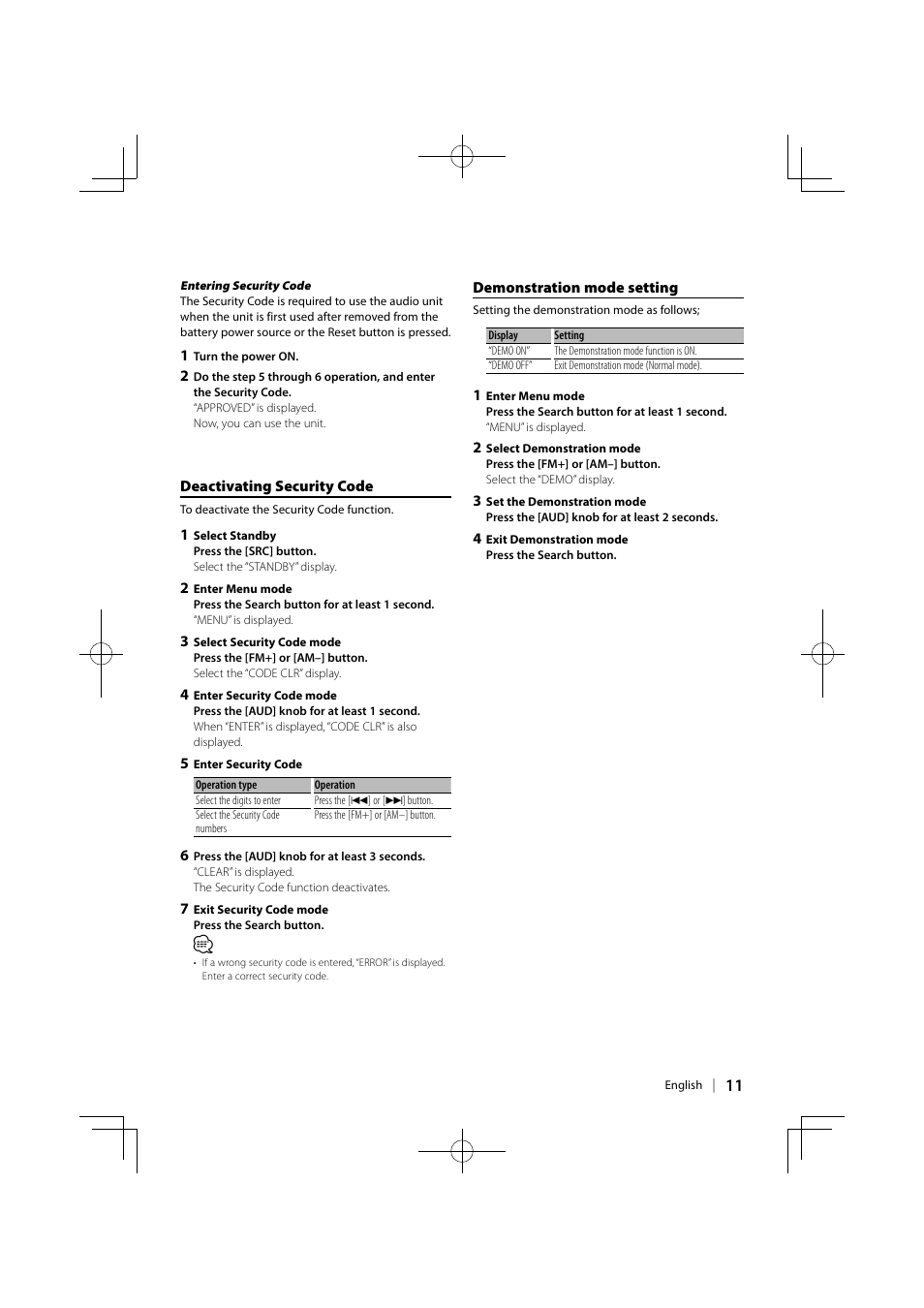 Kenwood KDC-MP443U User Manual | Page 11 / 22