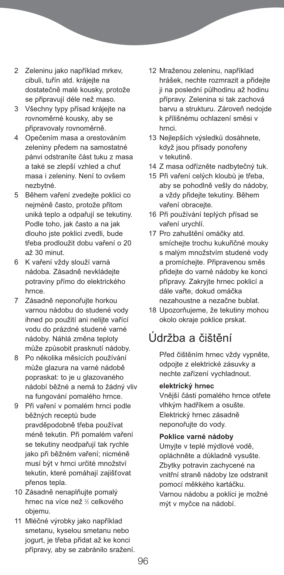 Údržba a čištění | Kenwood CP707 User Manual | Page 96 / 141