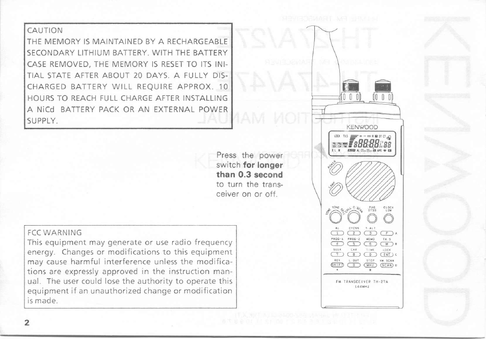 Kenwood TH-27A User Manual | Page 2 / 53