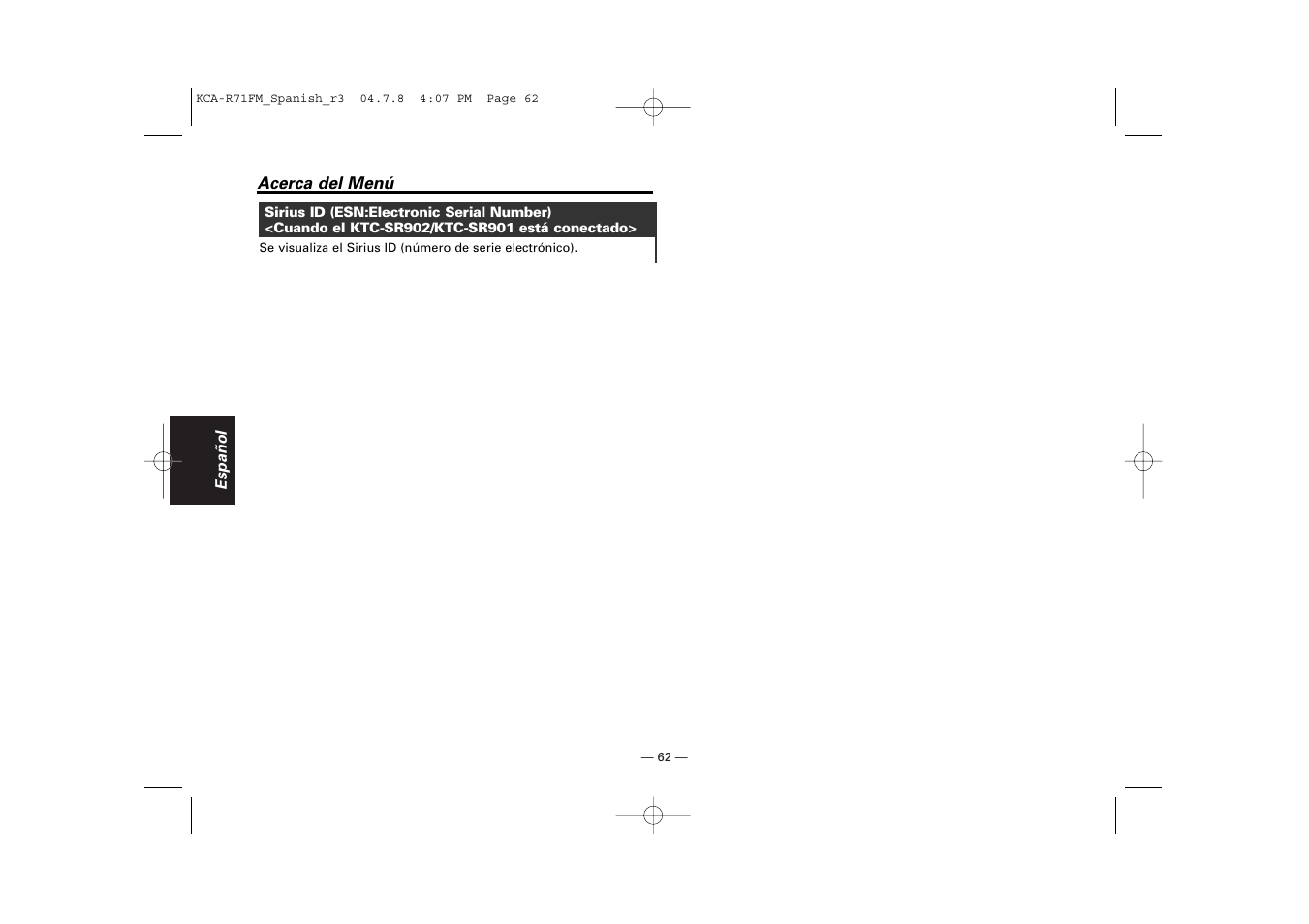 Kenwood KCA-R71FM User Manual | Page 62 / 92