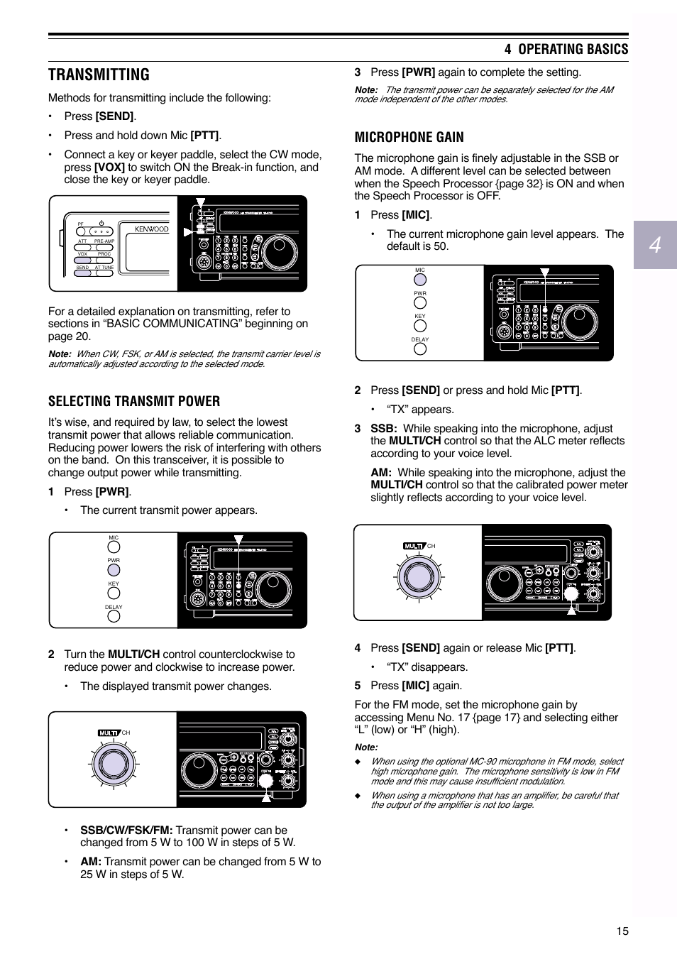 Transmitting | Kenwood TS-570S User Manual | Page 21 / 89