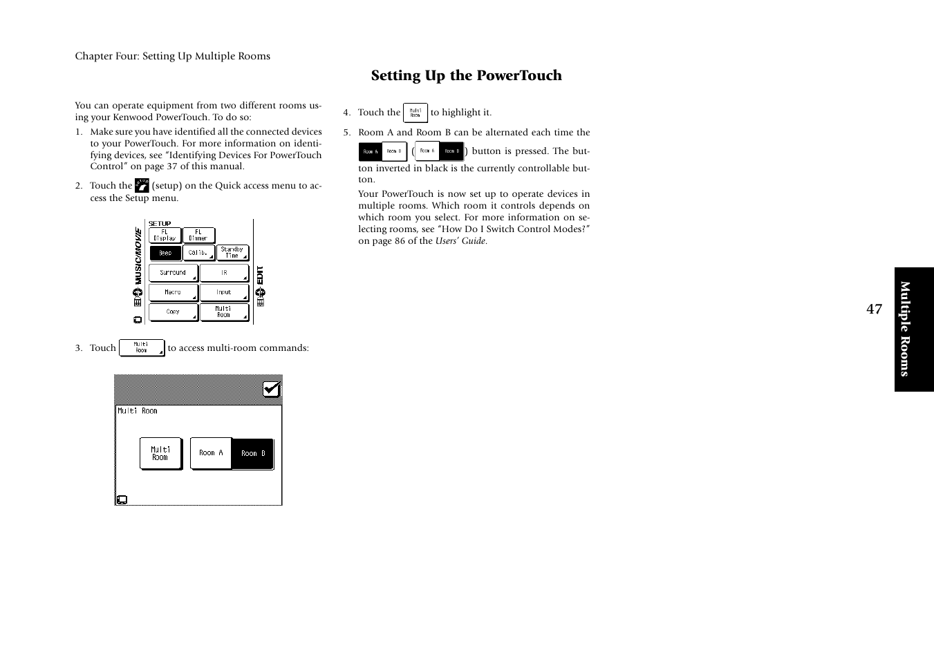 Setting up the powertouch | Kenwood KRF-V9993D User Manual | Page 53 / 62