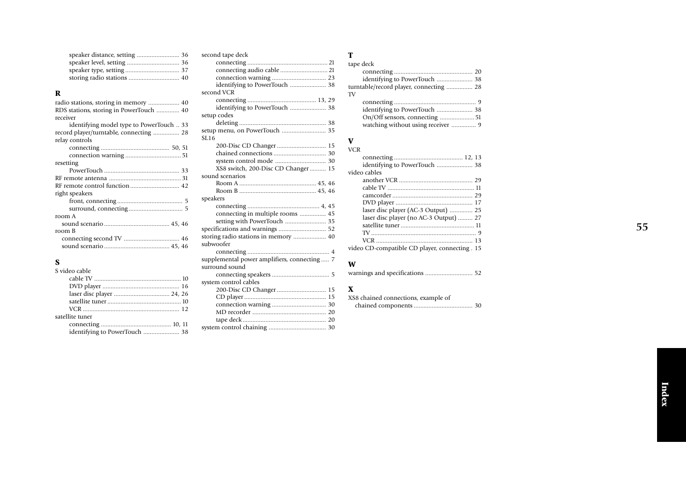 Index | Kenwood KRF-V9993D User Manual | Page 61 / 62