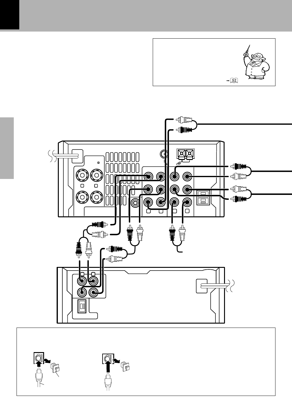 Connection of audio cord, Malfunction of microcomputer, Connection with optical fiber cable | R-se9t x-se9 (optional) | Kenwood X-SE9 User Manual | Page 10 / 56