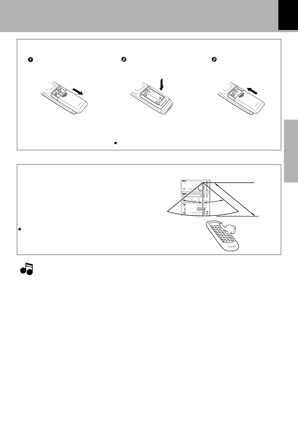 Operation of remote control unit, Operation loading batteries | Kenwood X-SE9 User Manual | Page 17 / 56