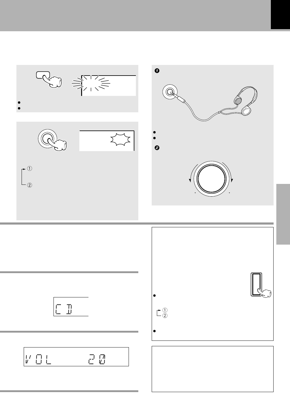 Listening through headphones, Power switch standby, Bass compensation | Auto power save function, Muting the sound temporarily | Kenwood X-SE9 User Manual | Page 19 / 56