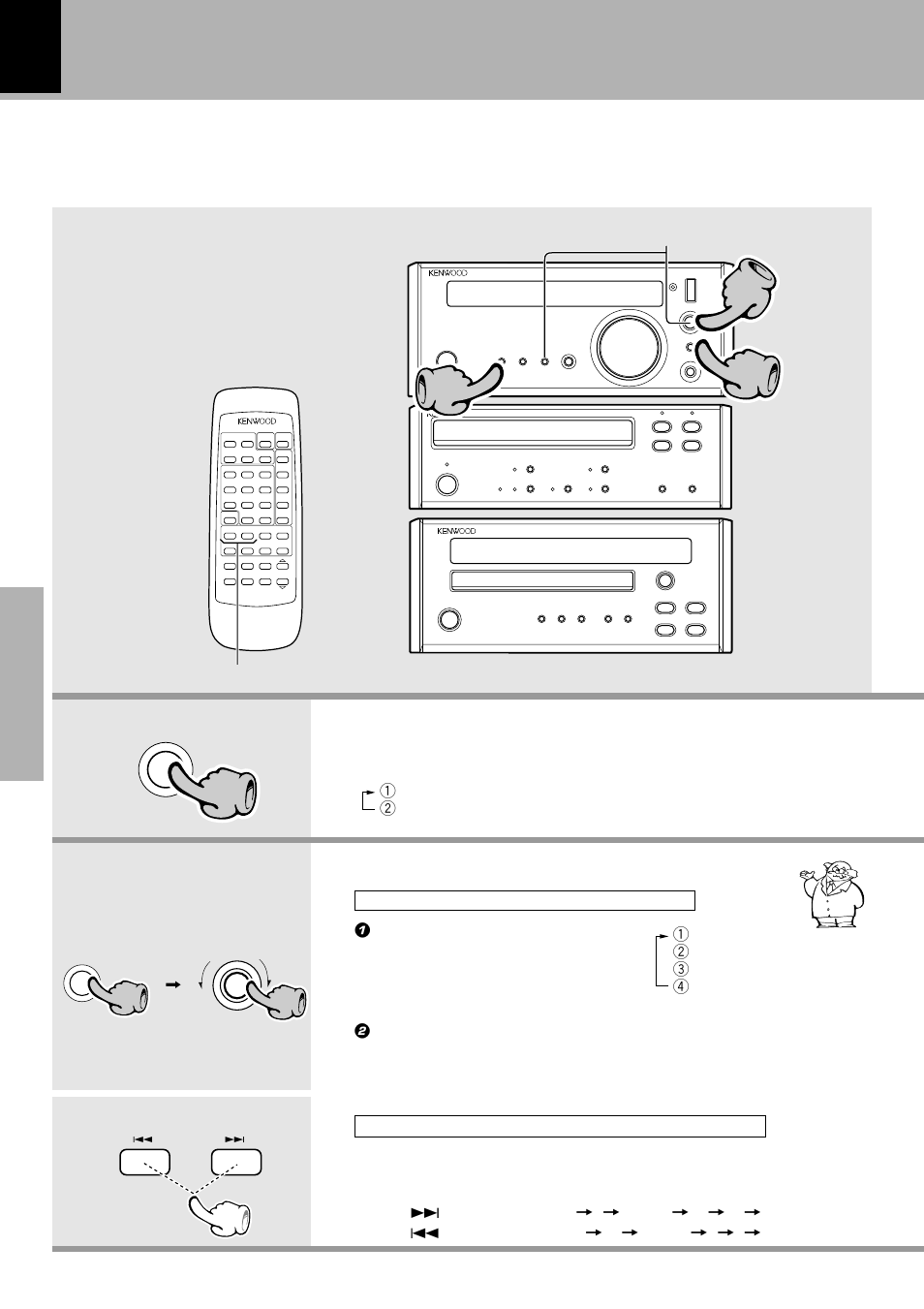 Receiving broadcast station, Select the broadcast band. 2. select a station | Kenwood X-SE9 User Manual | Page 26 / 56