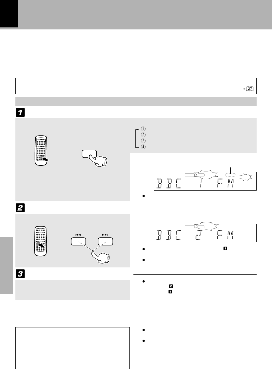 B b c 1 f m, B b c 2 f m, Select the desired information | Receive an rds station, Wait for the desired information, Eon reservation) | Kenwood X-SE9 User Manual | Page 42 / 56