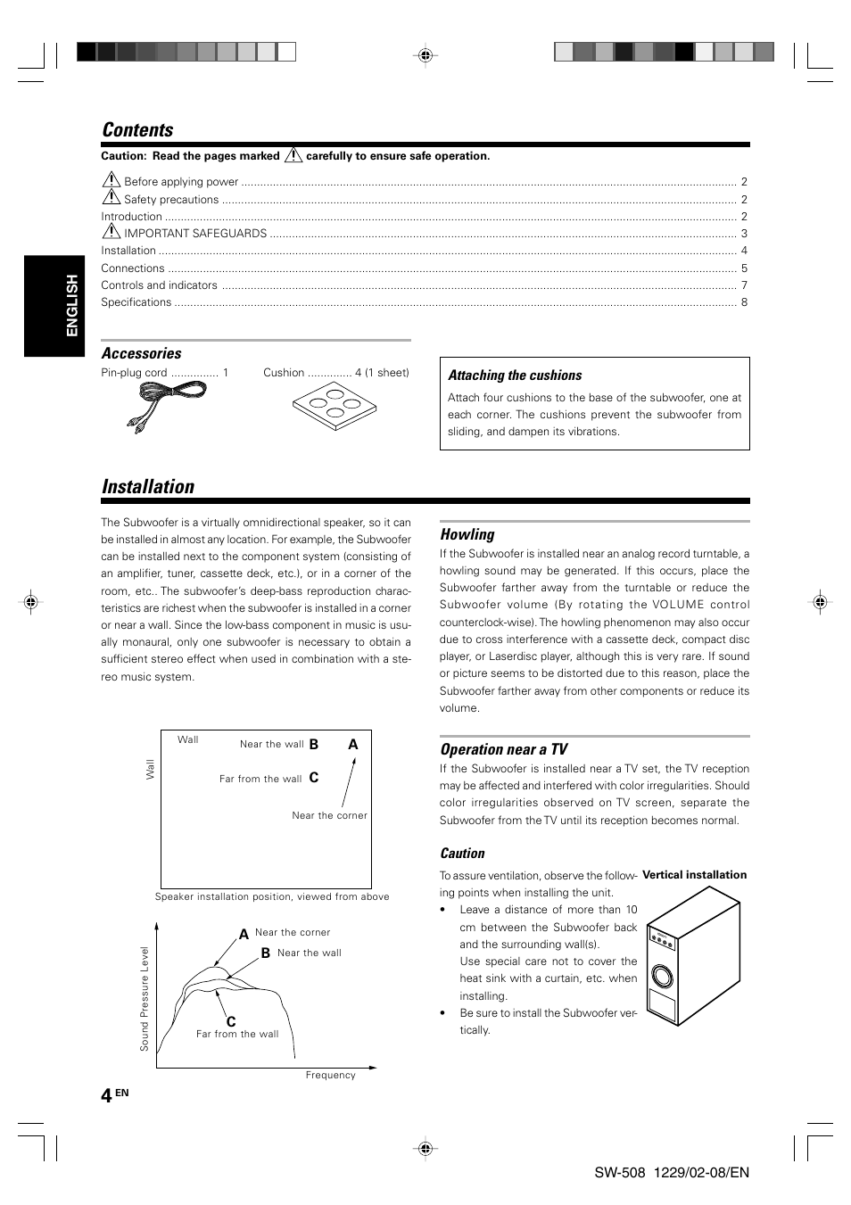 Kenwood SW-508 User Manual | Page 4 / 8