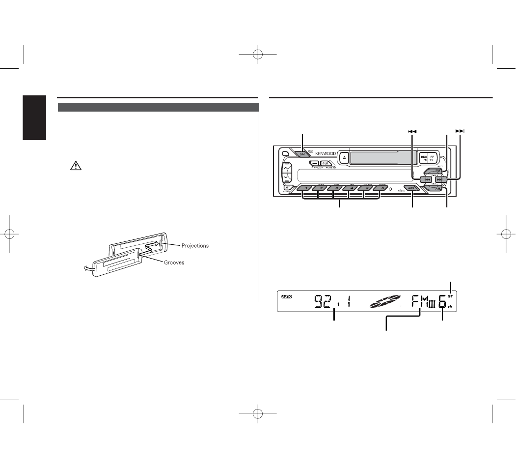 Tuner features, General features | Kenwood B64-2106-00 KRC-16 User Manual | Page 8 / 28