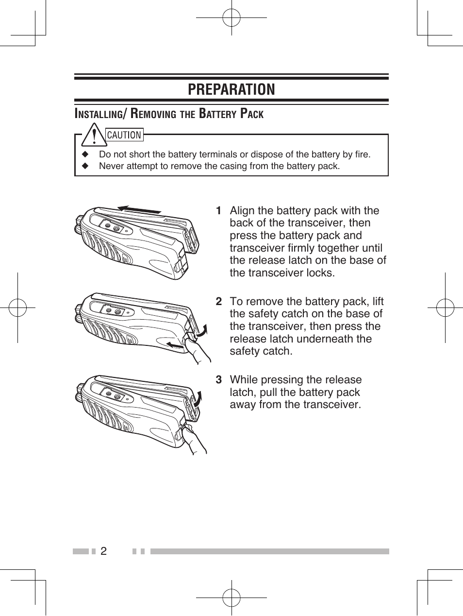 Preparation | Kenwood TK-3302 User Manual | Page 11 / 21