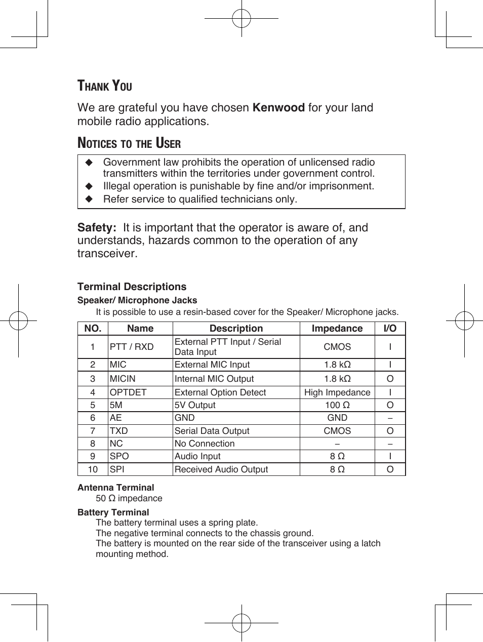 Kenwood TK-3302 User Manual | Page 3 / 21