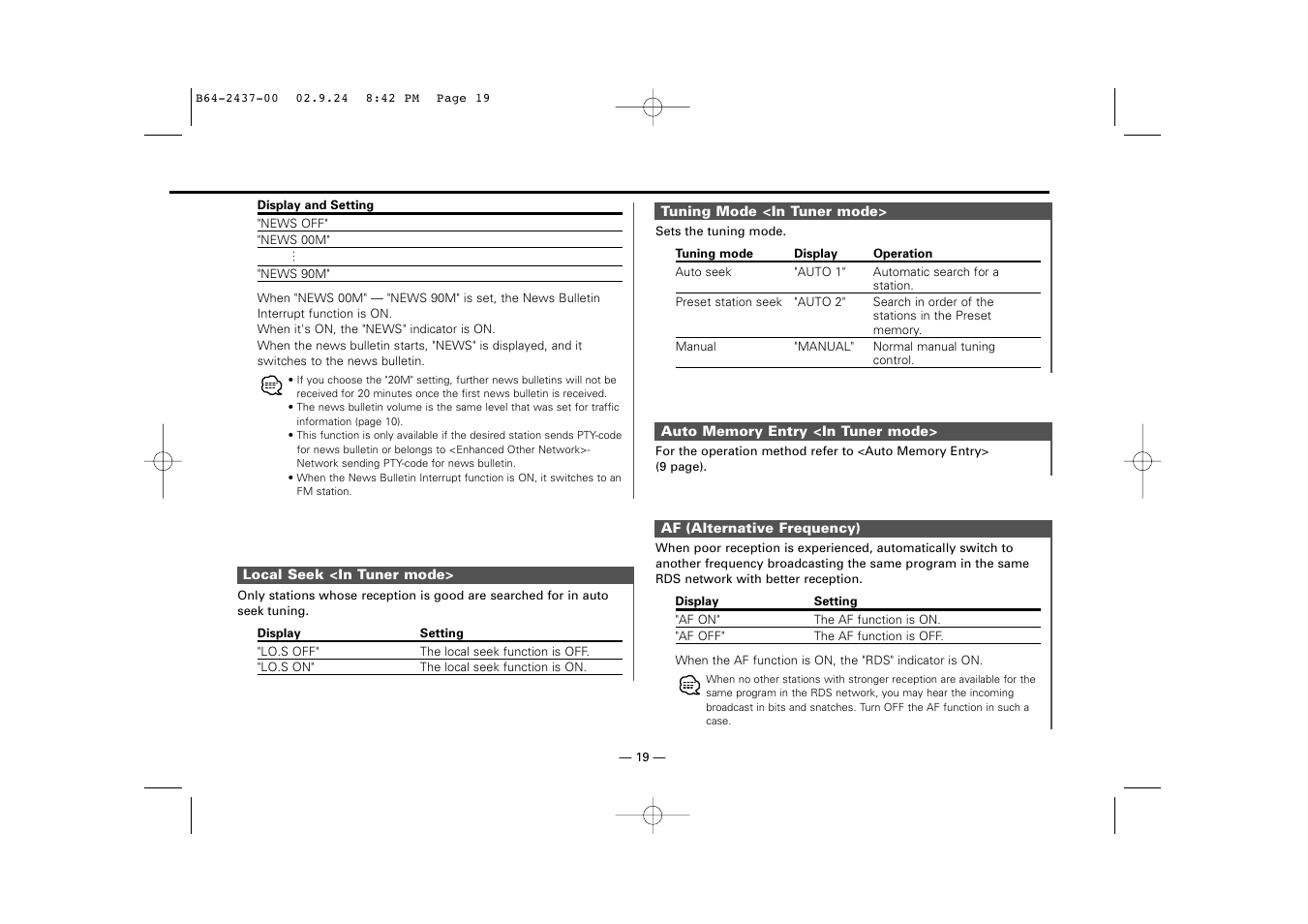 Kenwood KRC-17A  EN User Manual | Page 19 / 28