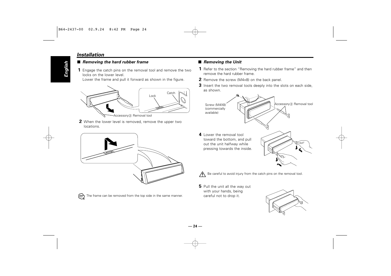 Kenwood KRC-17A  EN User Manual | Page 24 / 28