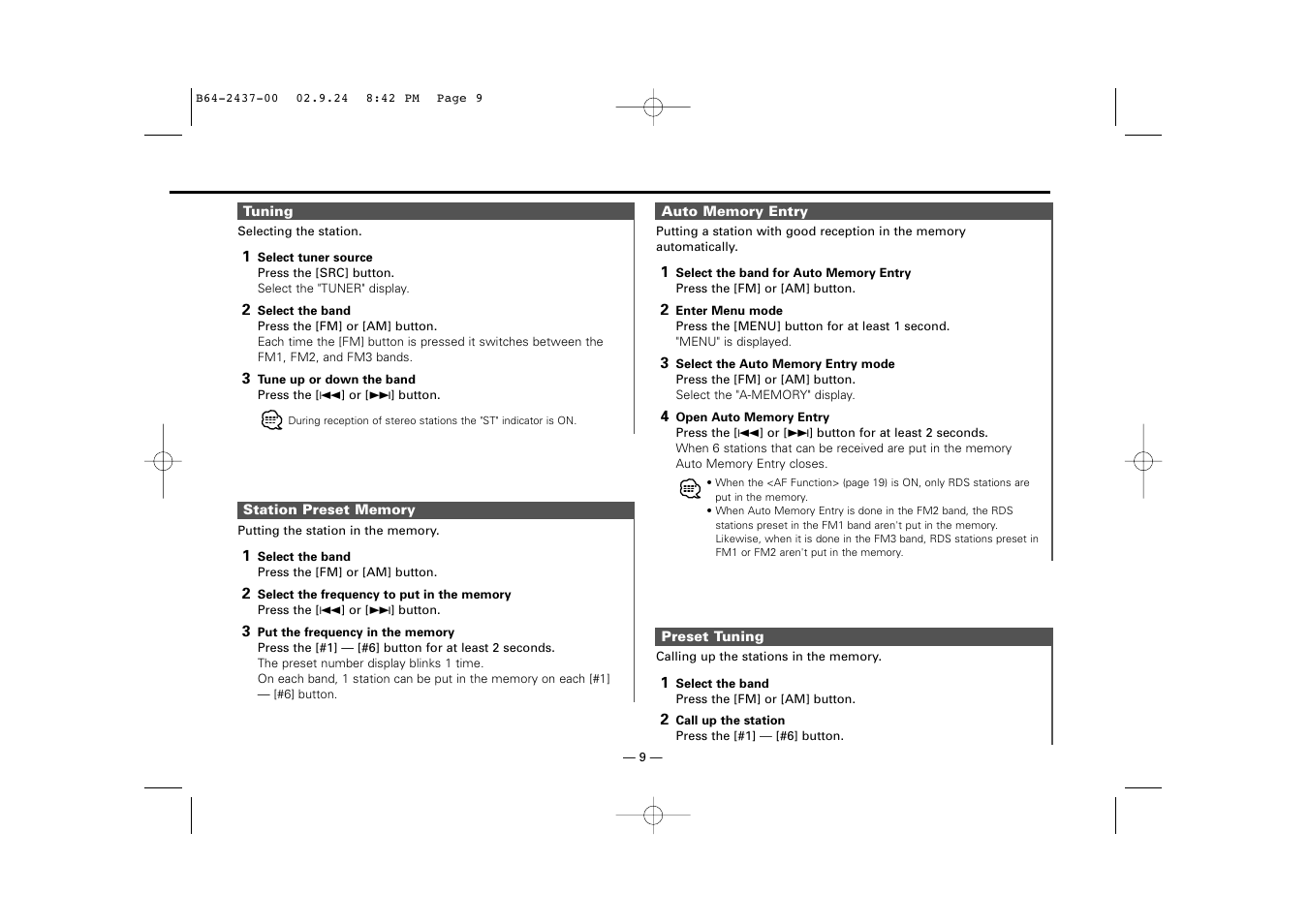 Kenwood KRC-17A  EN User Manual | Page 9 / 28