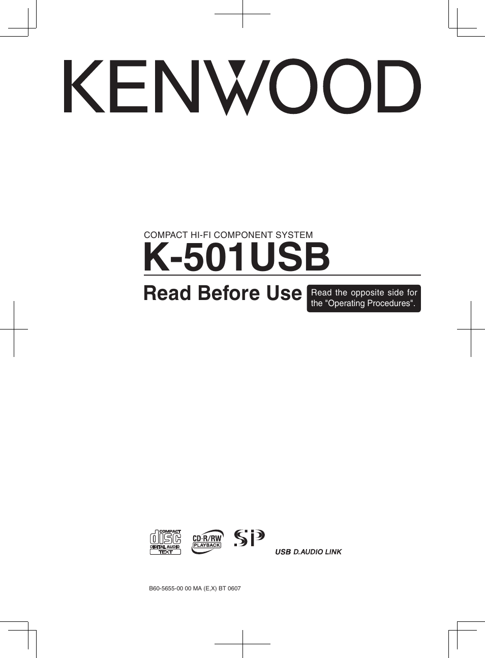 Kenwood K-501USB User Manual | 28 pages