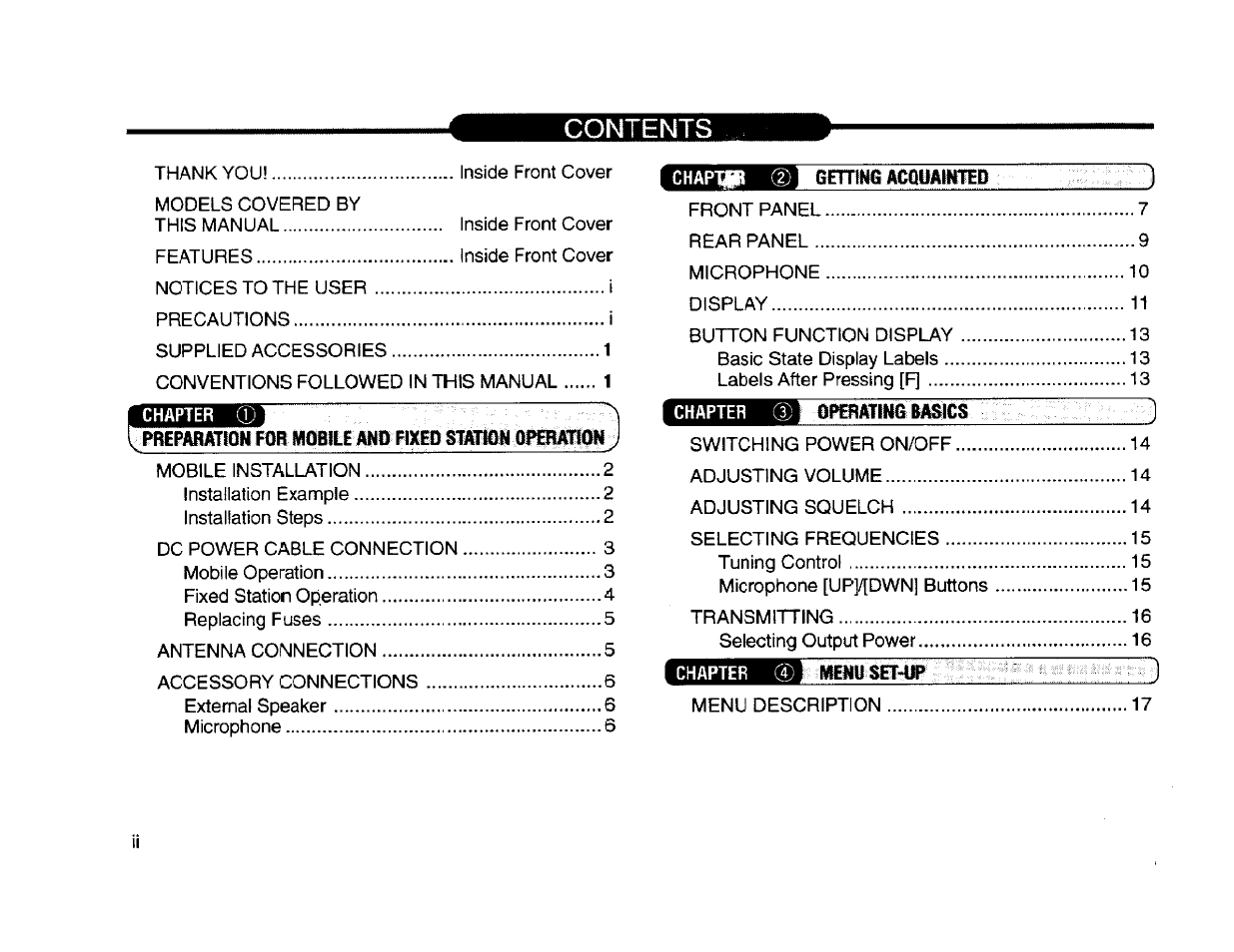 Kenwood TM-261A User Manual | Page 4 / 64