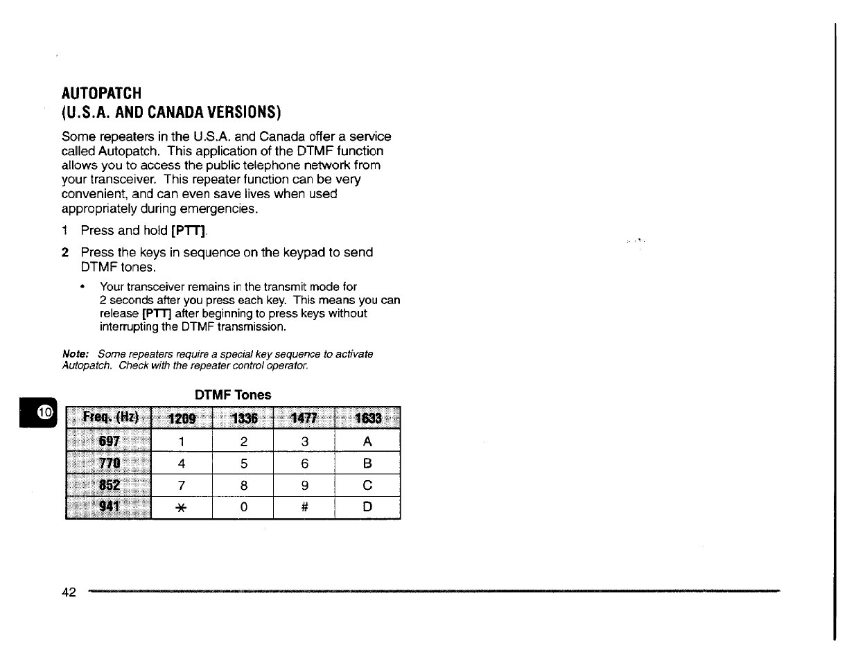 Autopatch, U.s.a. and canada versions) | Kenwood TM-261A User Manual | Page 48 / 64