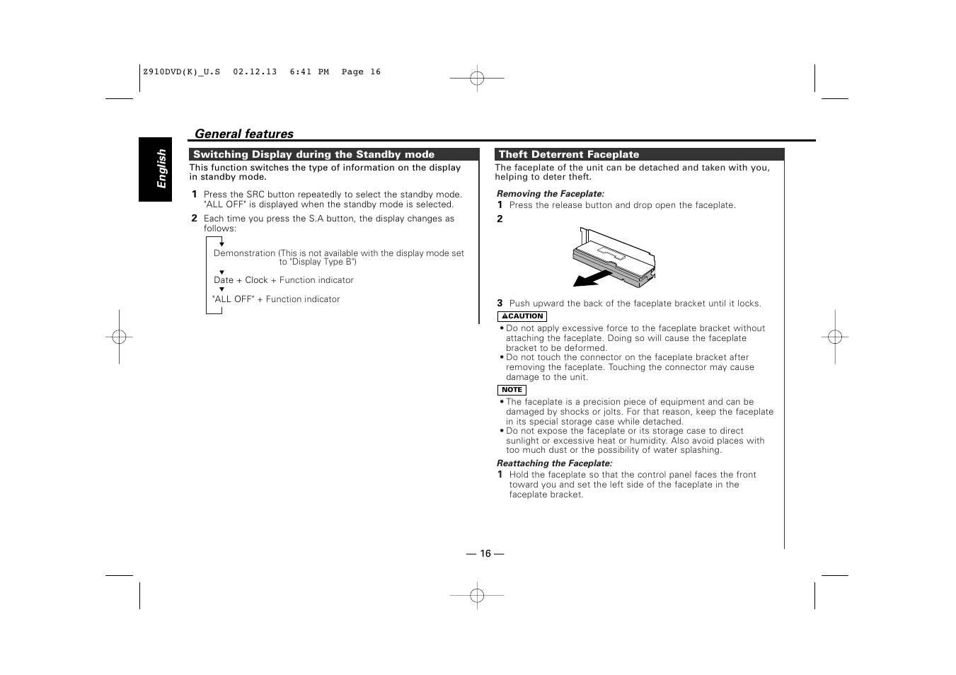 Kenwood Z910DVD[R] User Manual | Page 16 / 71