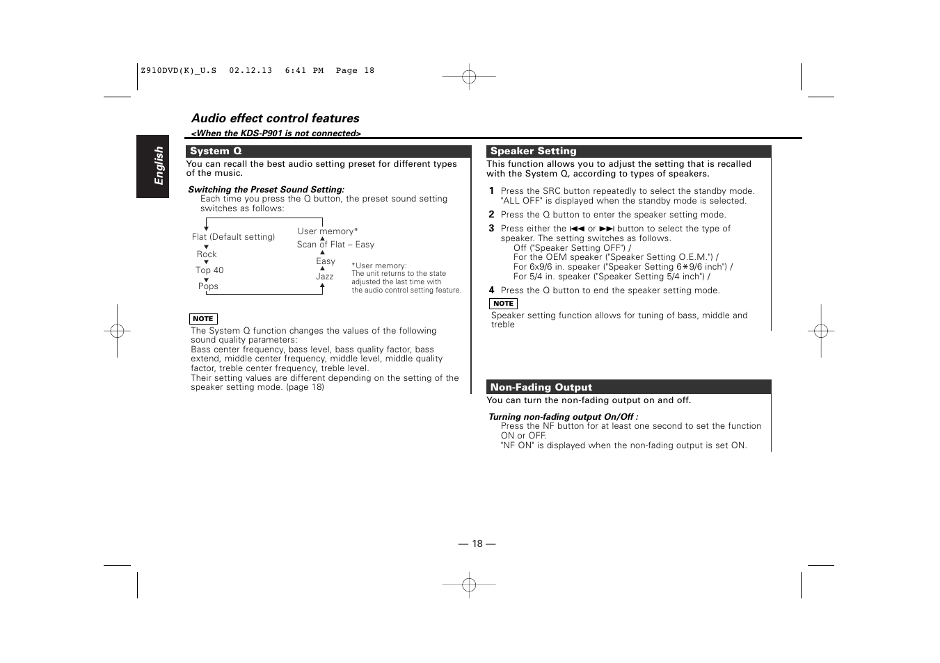 Kenwood Z910DVD[R] User Manual | Page 18 / 71