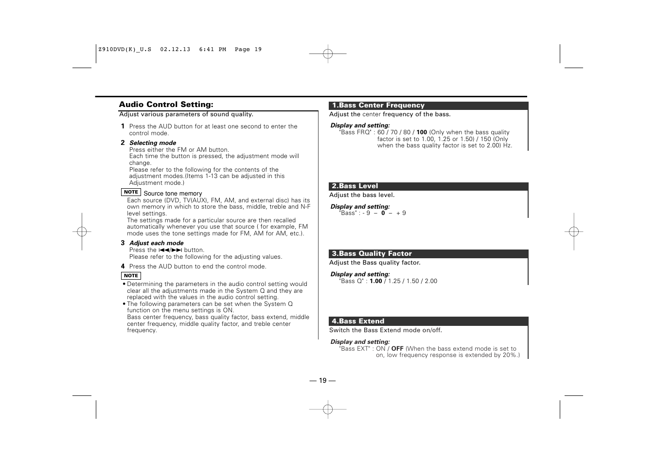 Kenwood Z910DVD[R] User Manual | Page 19 / 71