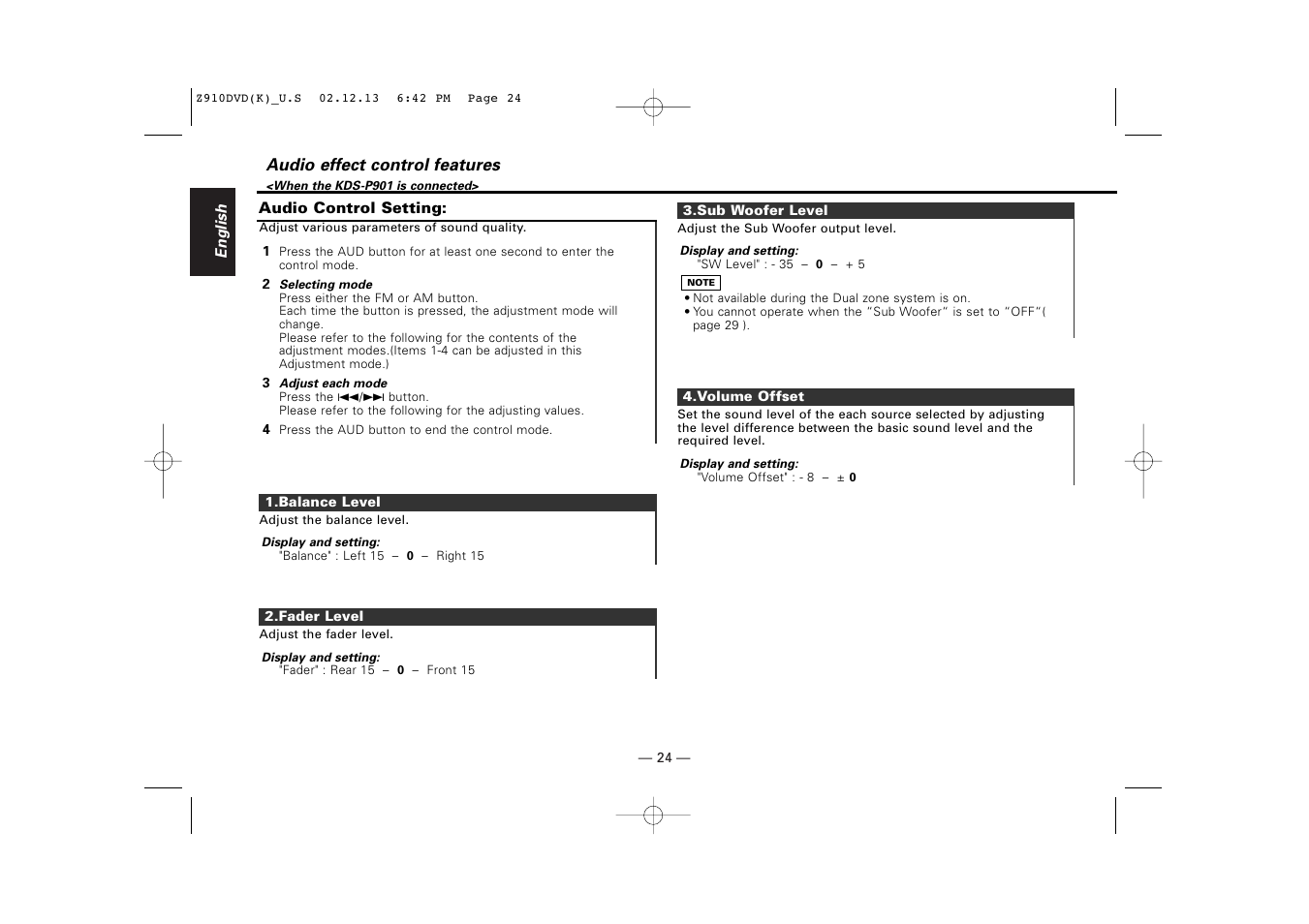 Kenwood Z910DVD[R] User Manual | Page 24 / 71