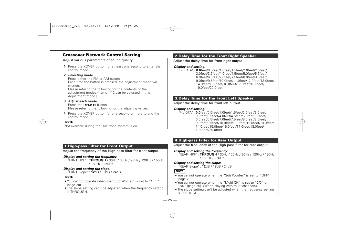 Kenwood Z910DVD[R] User Manual | Page 25 / 71