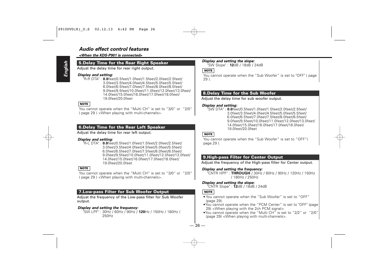 Kenwood Z910DVD[R] User Manual | Page 26 / 71