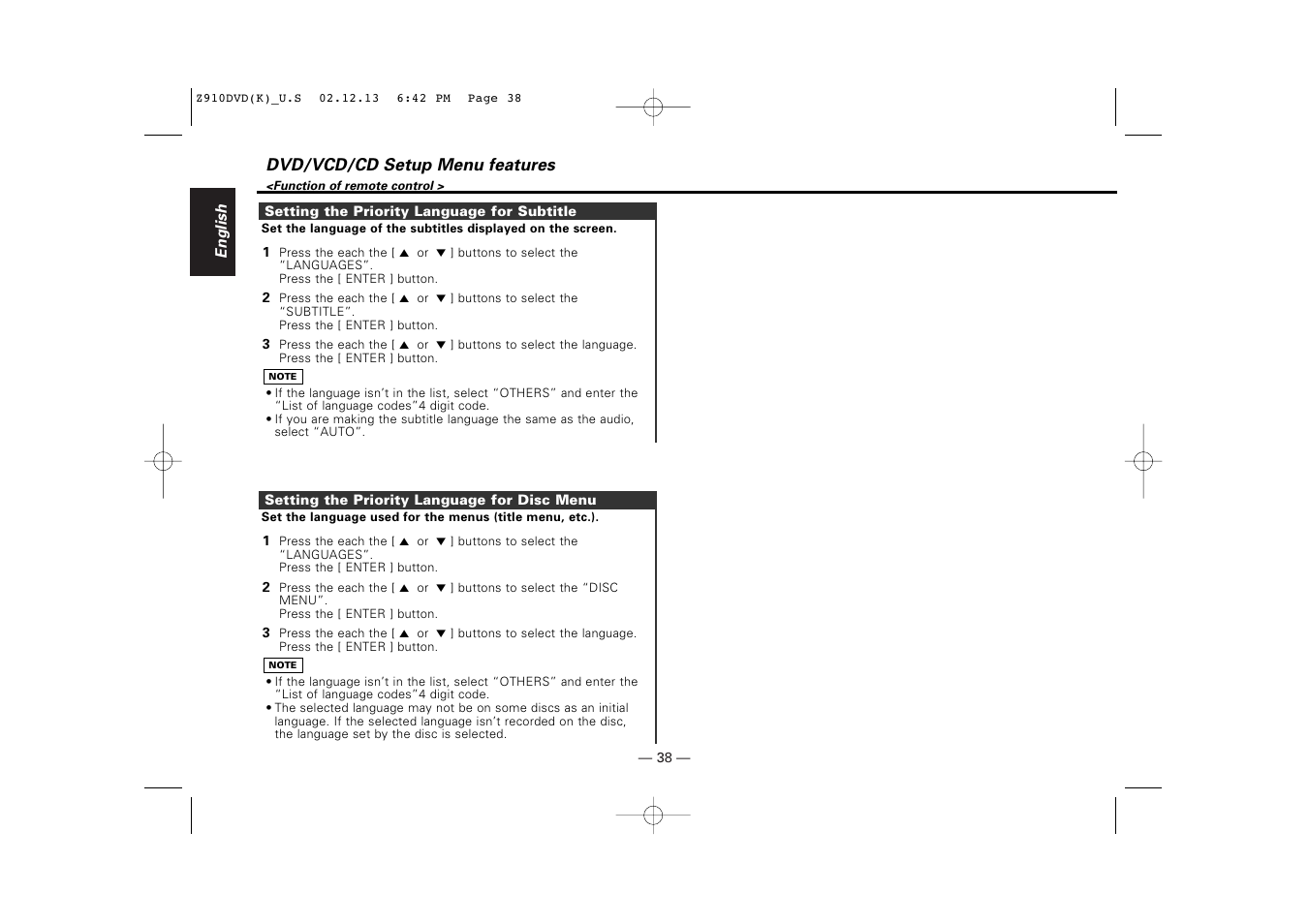 Kenwood Z910DVD[R] User Manual | Page 38 / 71