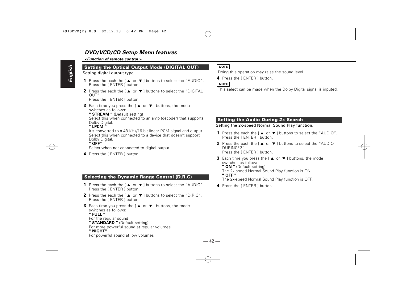 Kenwood Z910DVD[R] User Manual | Page 42 / 71