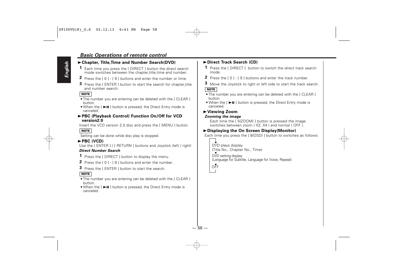 Kenwood Z910DVD[R] User Manual | Page 58 / 71