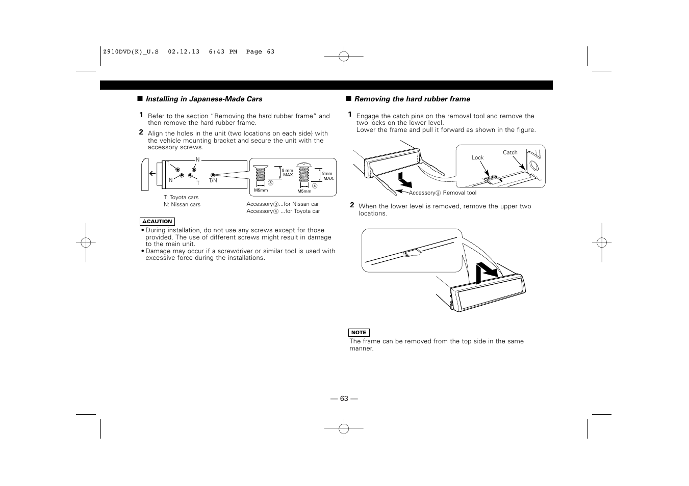 Kenwood Z910DVD[R] User Manual | Page 63 / 71