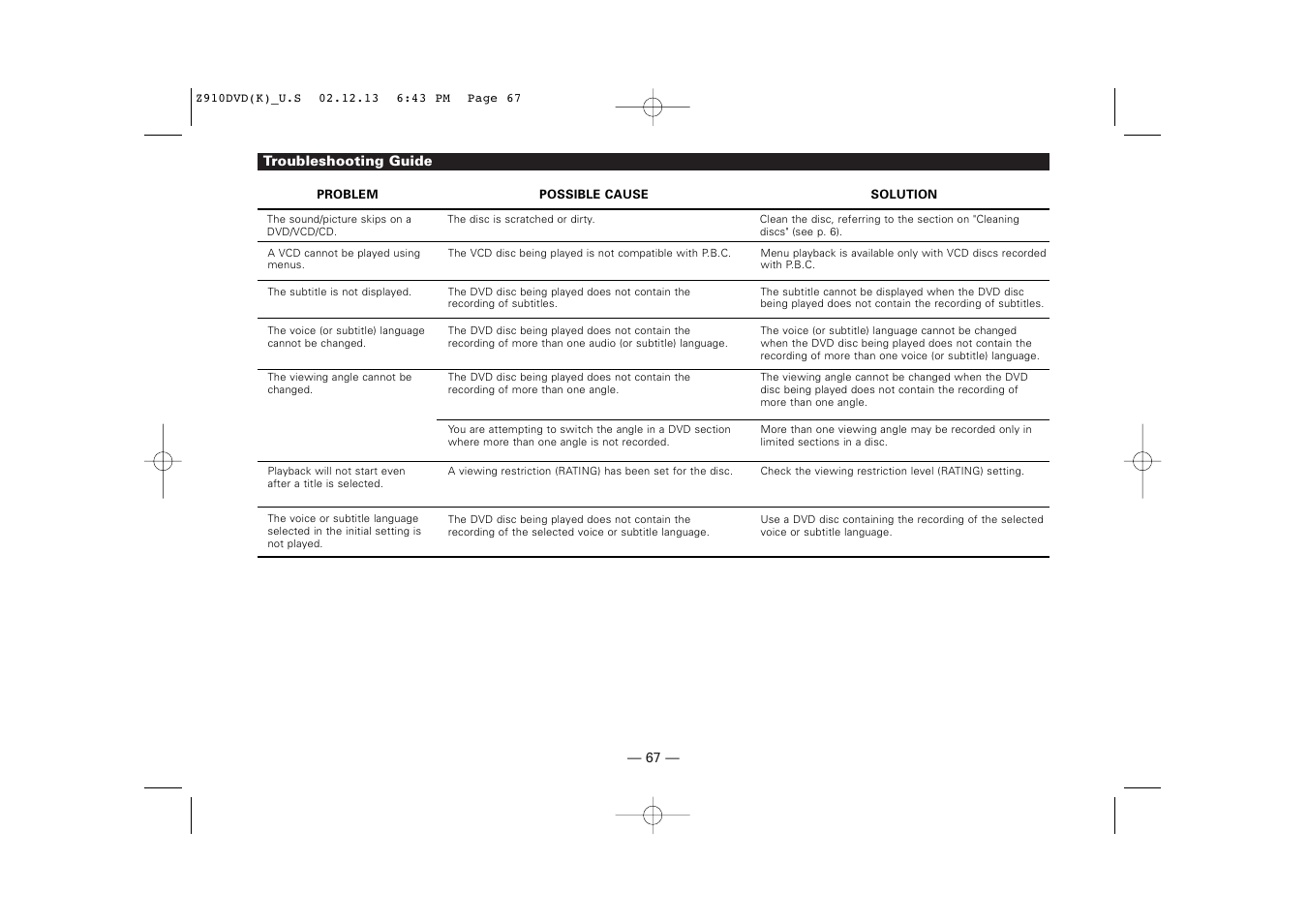 Kenwood Z910DVD[R] User Manual | Page 67 / 71