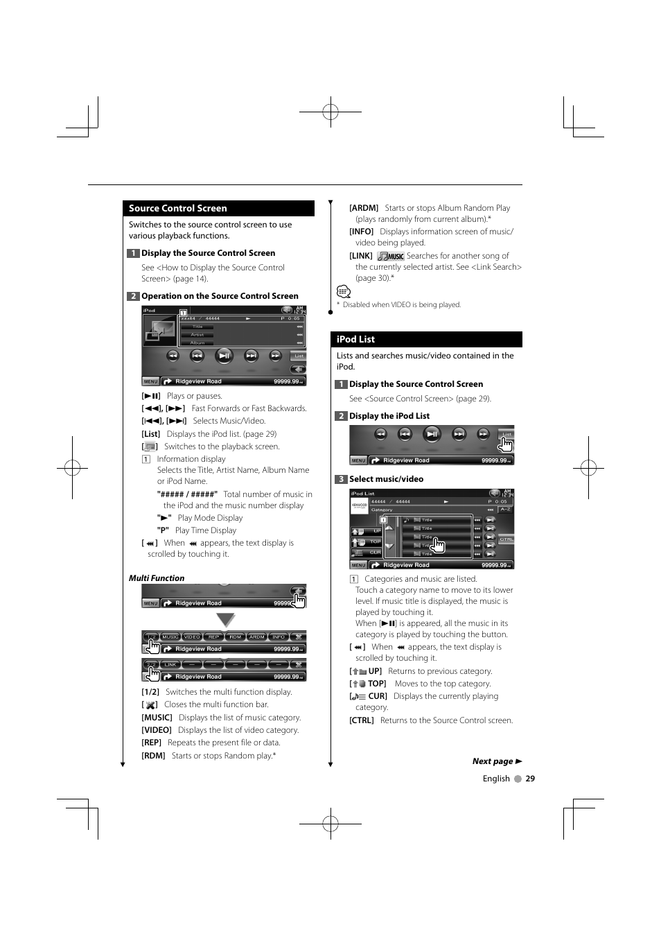 Kenwood DDX8024BT User Manual | Page 29 / 100