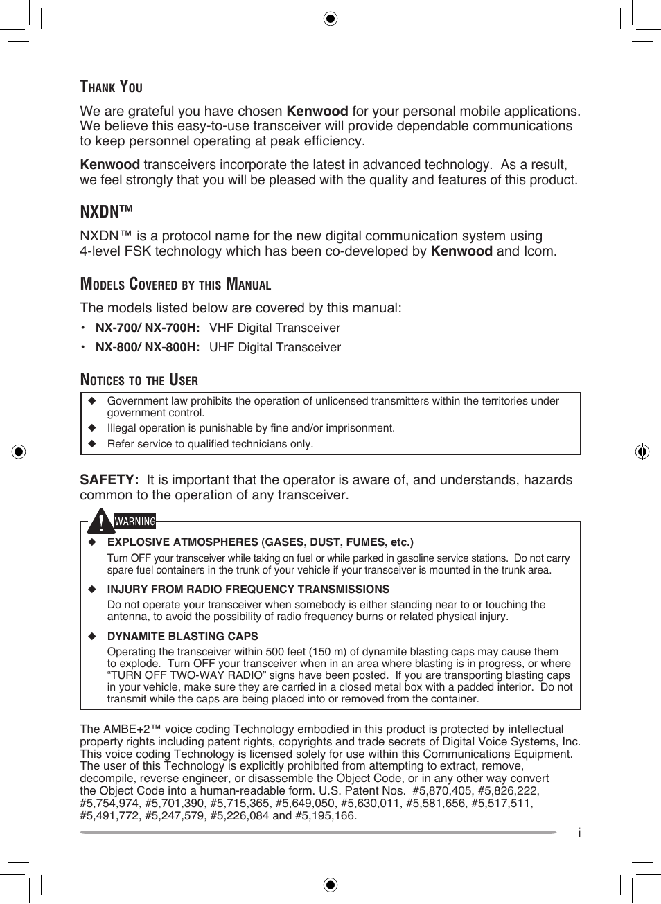 Nxdn | Kenwood NEXEDGE NX-700H User Manual | Page 3 / 37