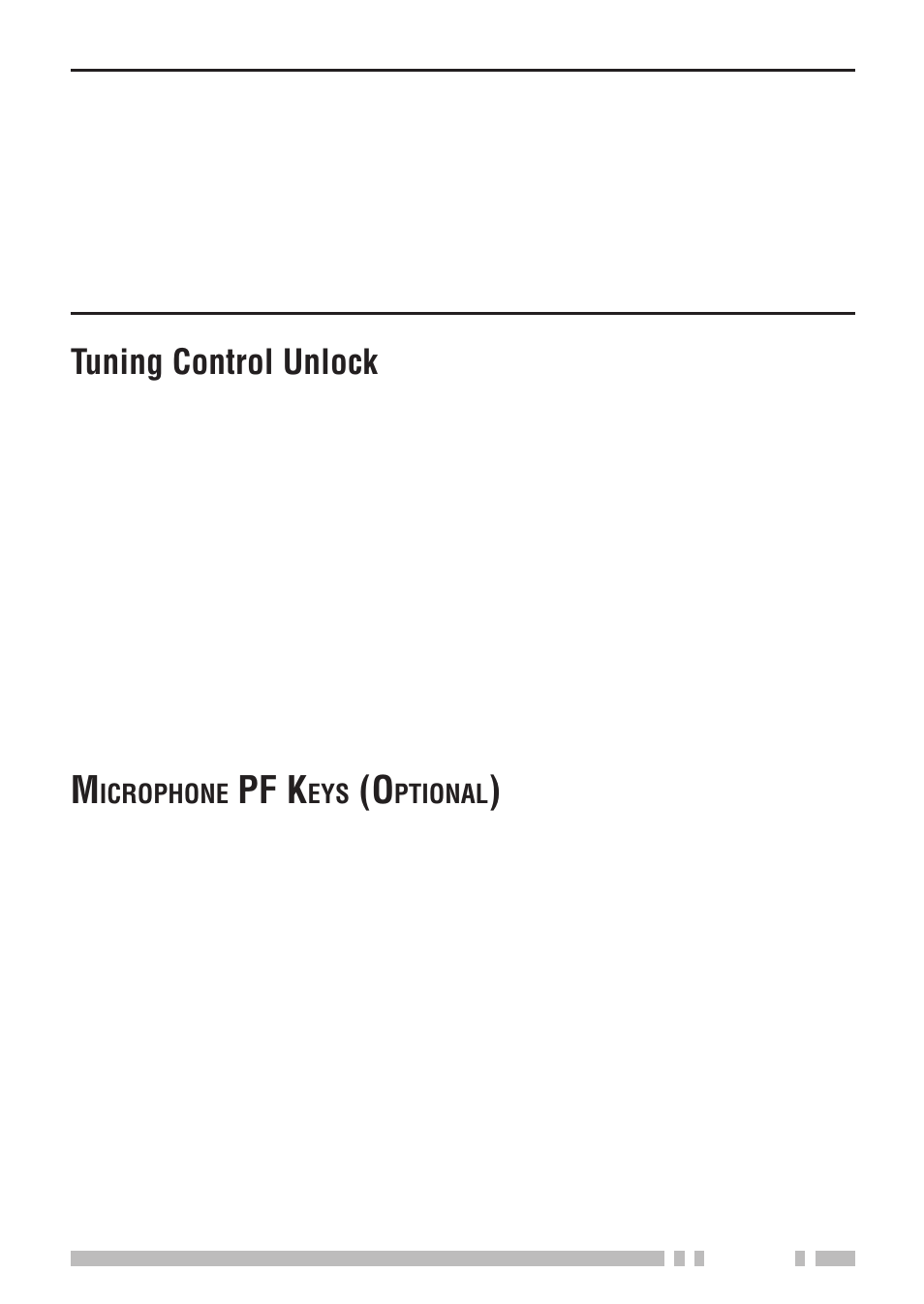 Pf k, Tuning control unlock | Kenwood TH-K2E User Manual | Page 103 / 154