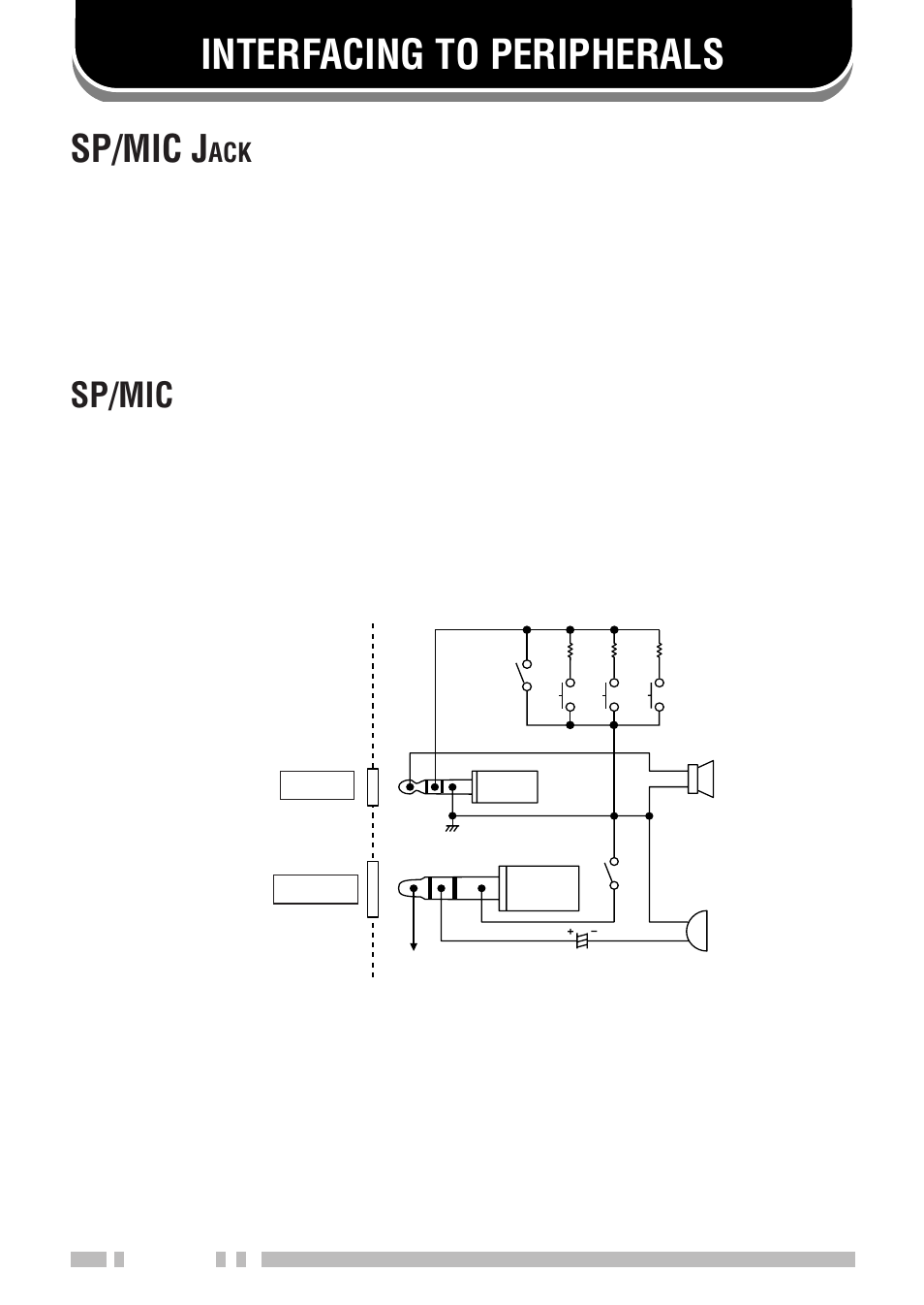 Interfacing to peripherals, Sp/mic j, Sp/mic | Kenwood TH-K2E User Manual | Page 118 / 154