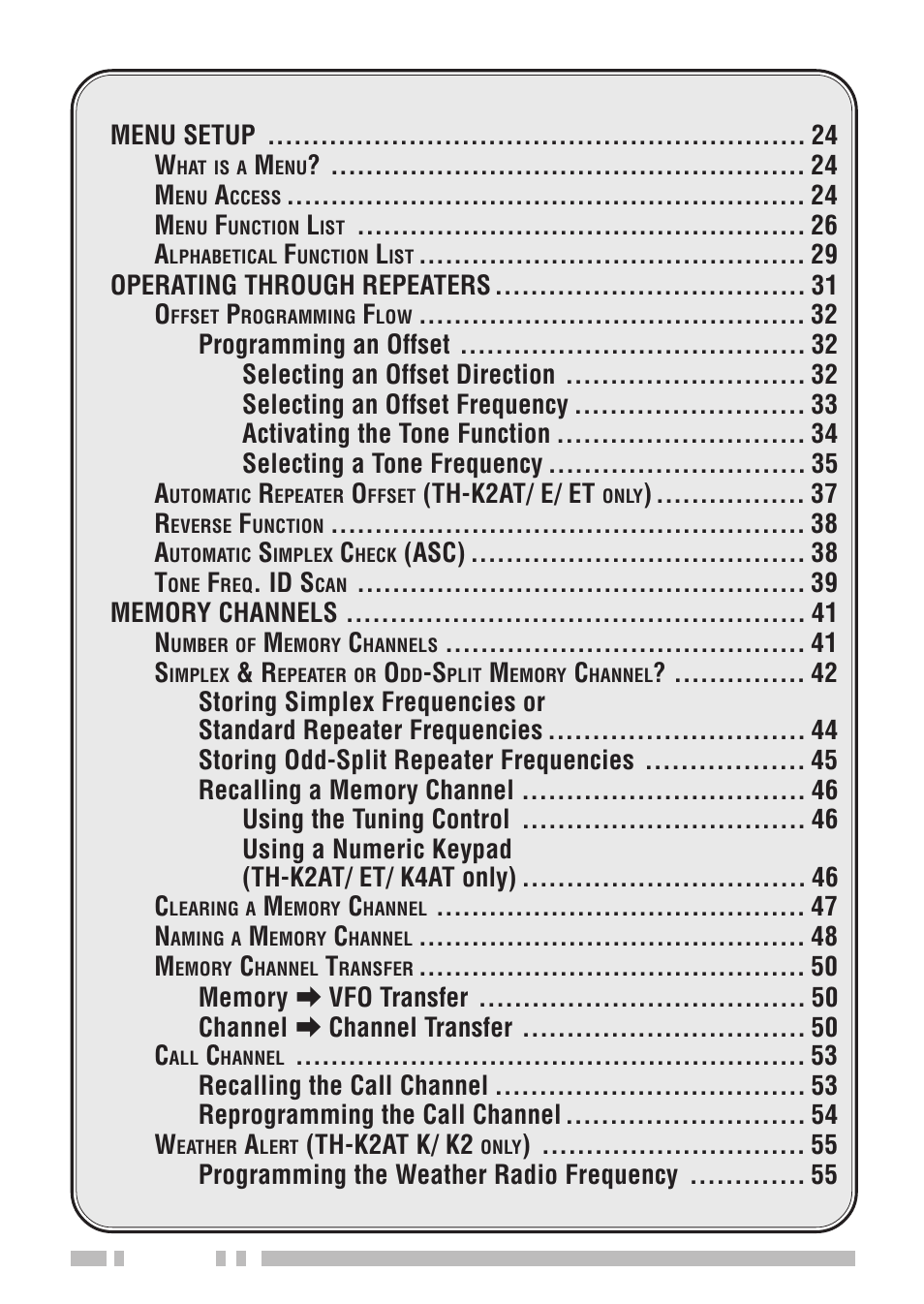 Kenwood TH-K2E User Manual | Page 6 / 154