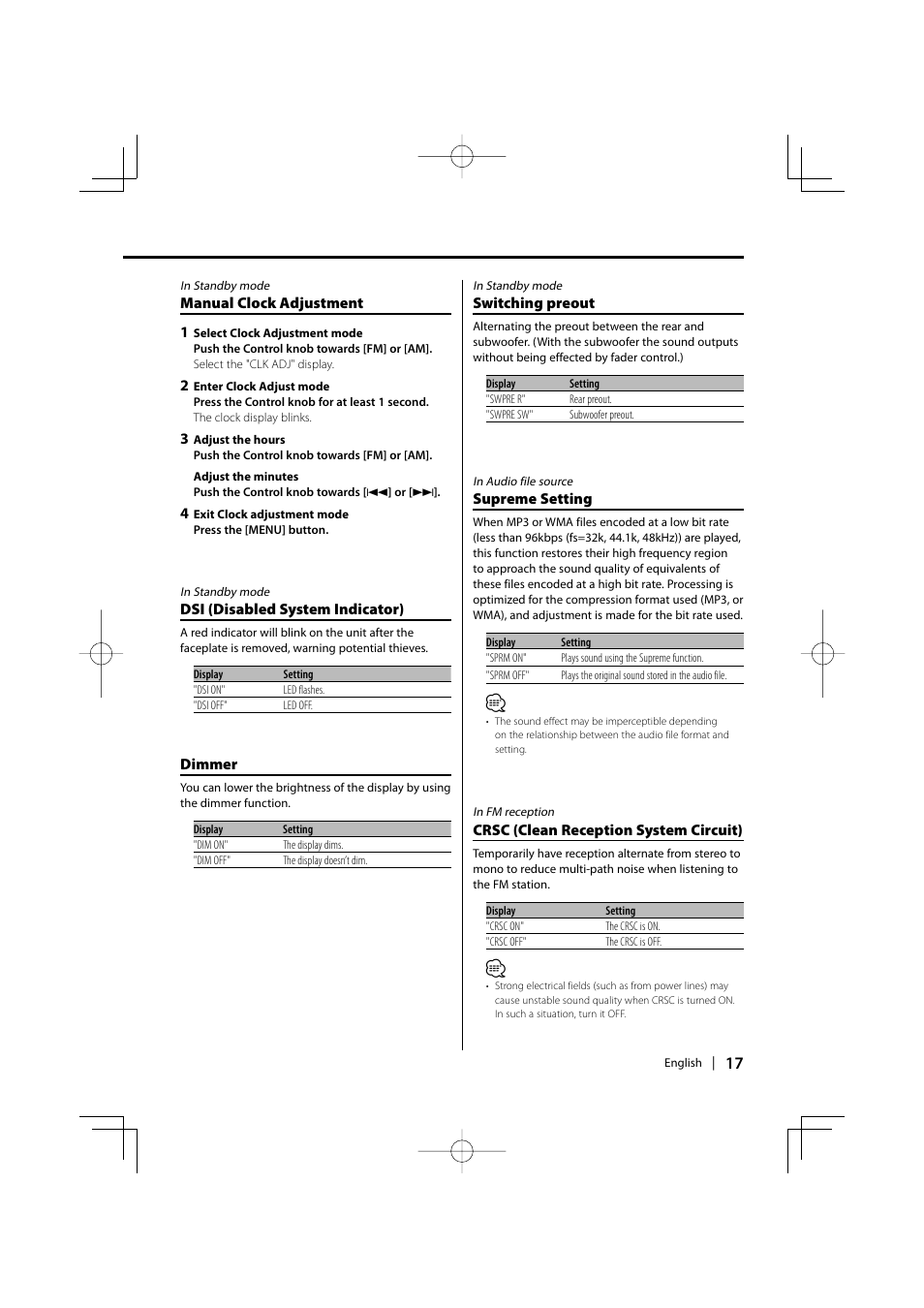 Kenwood KDC-MP336AX User Manual | Page 17 / 28